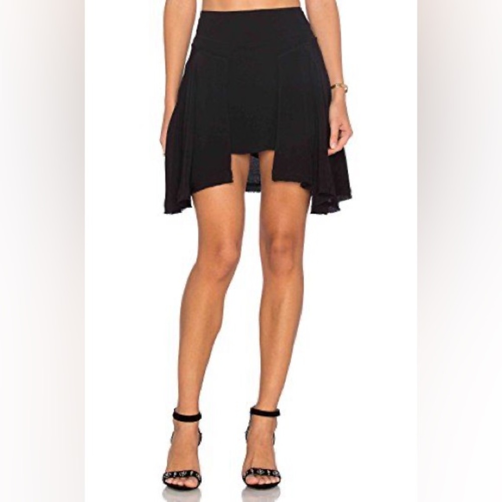 Free People Black High Low NY Mini Skirt Sz 4